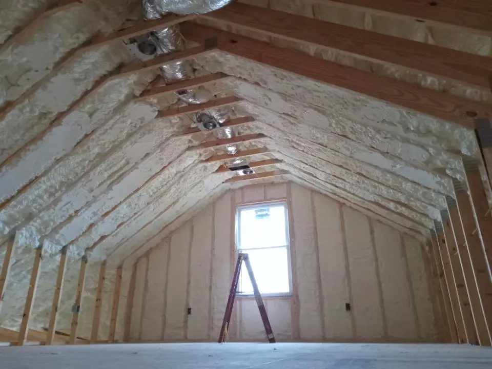 Spray foam roofing application for Crawl Space Insulation project in Fayetteville
